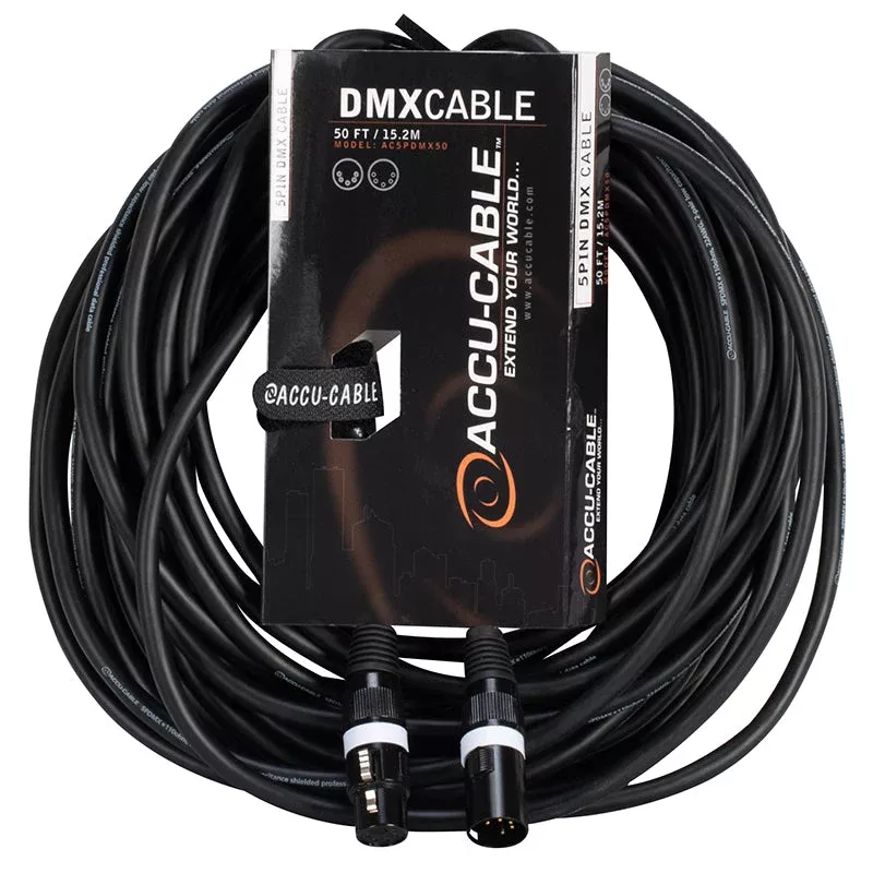 Accu-Cable AC5PDMX50, 50 Ft 5 Pin DMX Cable