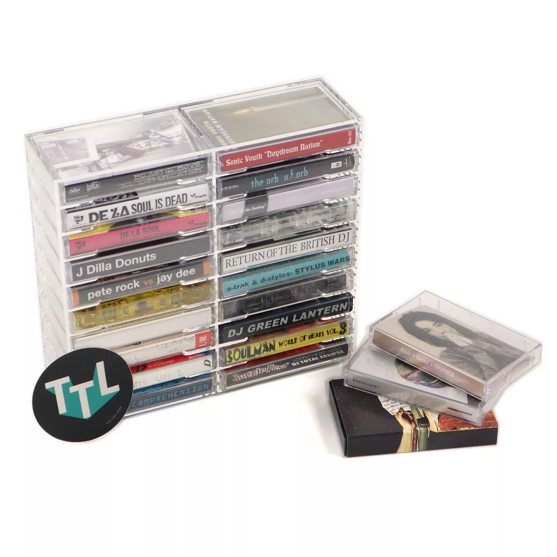 Acrylic Cassette Tape Holder - 20 Tapes
