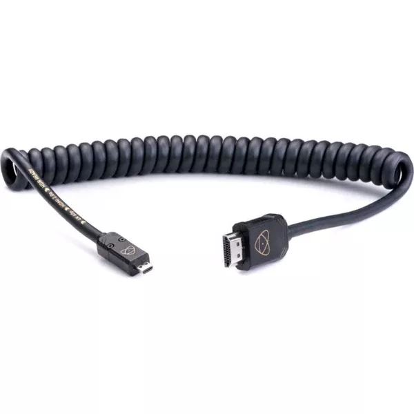 ATOMOS ATOMFLEX PRO HDMI Coiled Cable (Micro to Full 40cm) HDMI 2.0 Cable ATOM4K60C2
