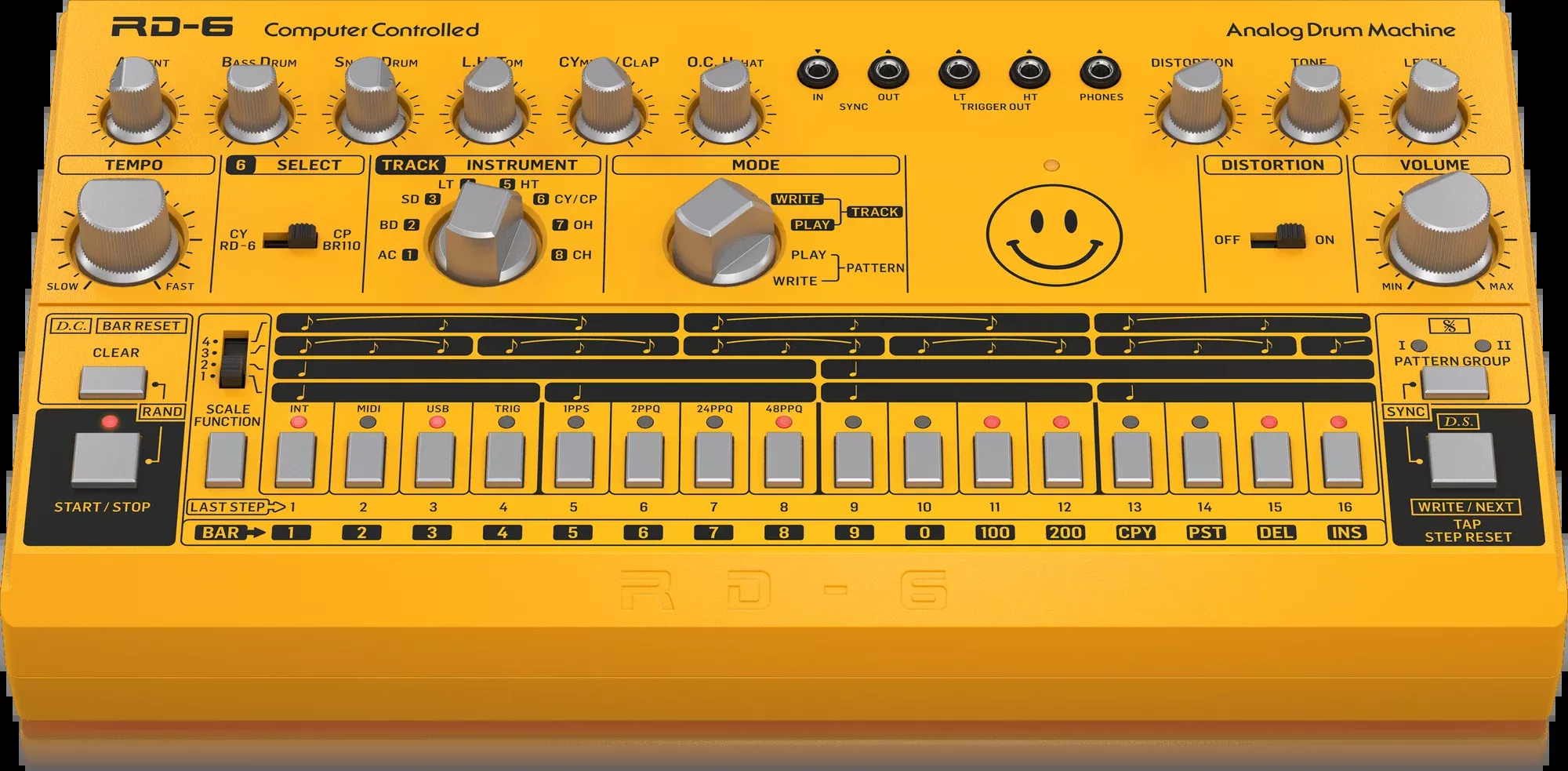 Behringer RD-6-SB Classic Analog Drum Machine with 8 Drum Sounds