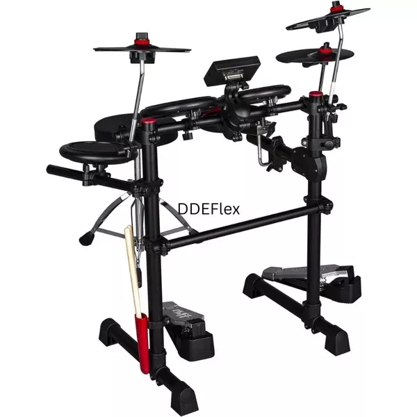 Ddrum E-Flex 8Pc Bluetooth Electronic Drums with Throne and Sticks
