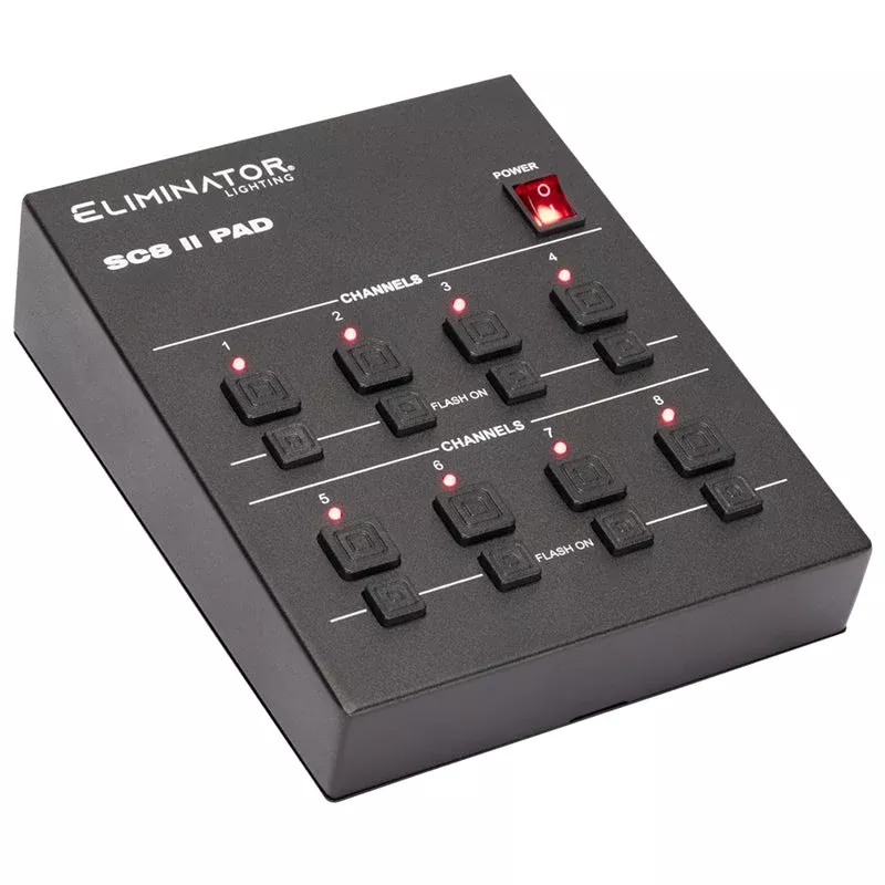 Eliminator SC Pad System, 8 Channel On/Off Switch Controller with Table Top Pad Control, 25 Ft Cable Included
