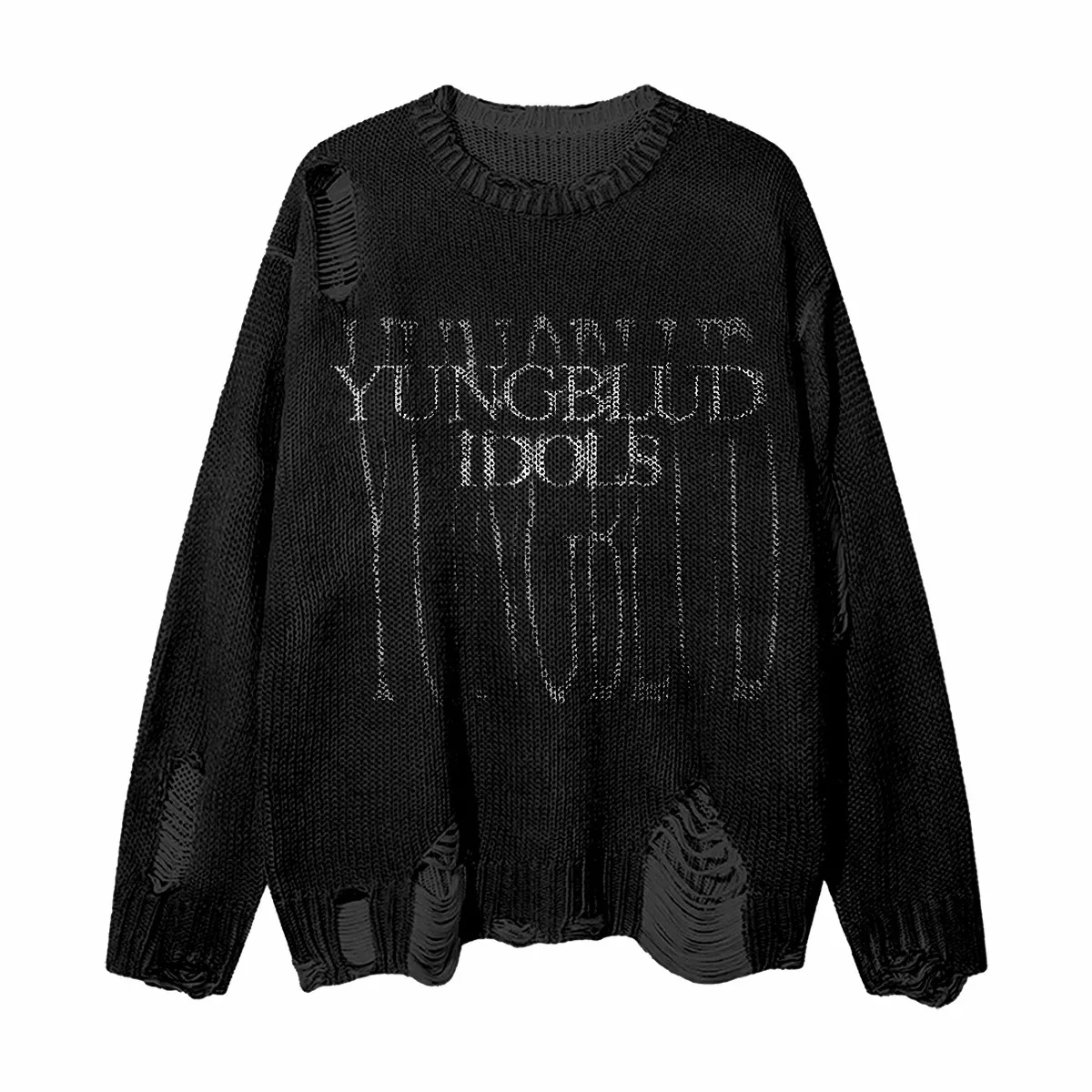 IDOLS DISTRESSED KNIT SWEATER
