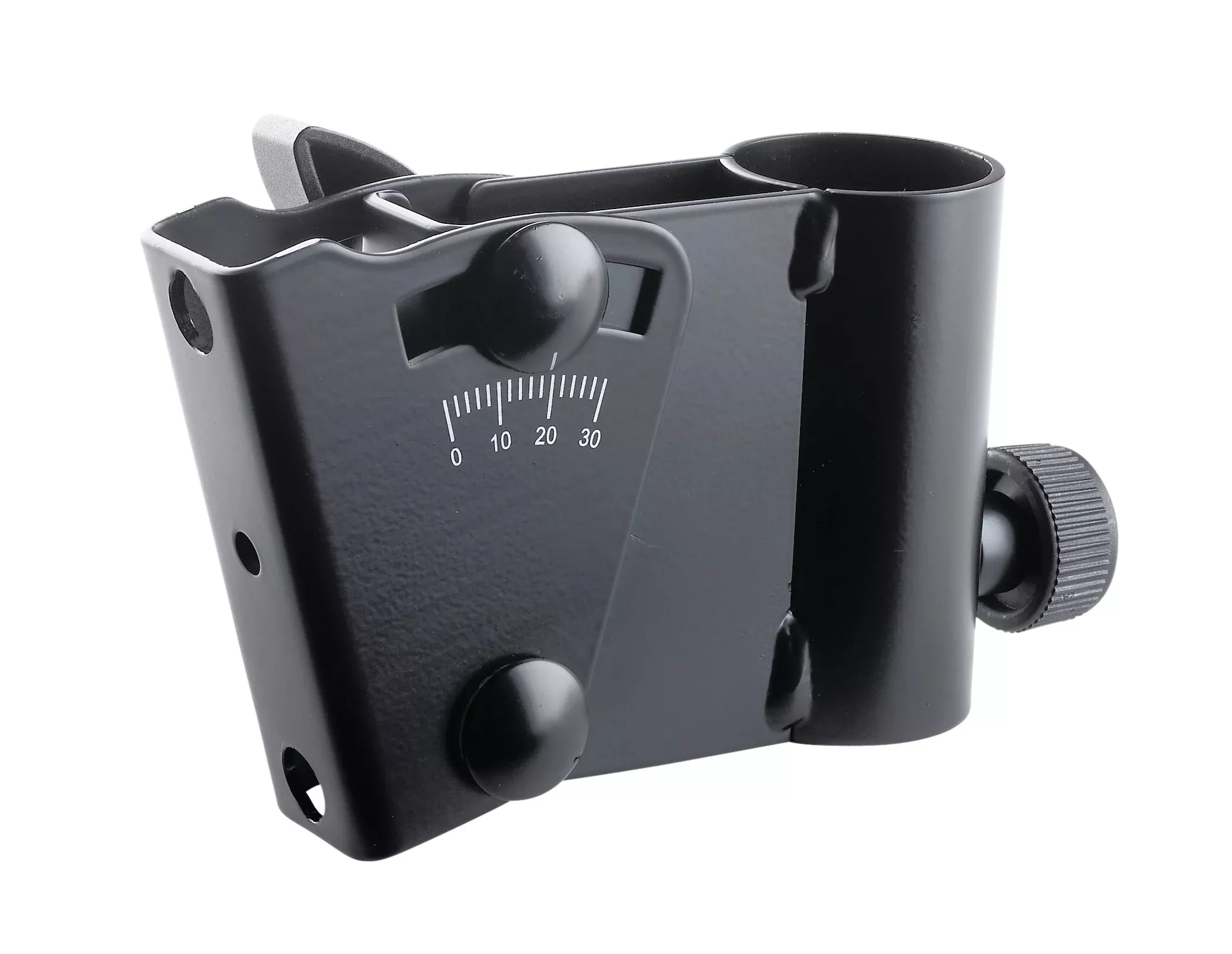 K&M 19780 Inclinable Stand Adapter, Black, Height 80 mm, Max Load 15 kg, Tiltable, Steel