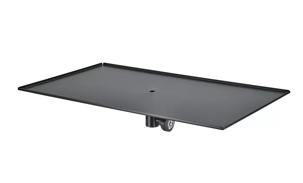 K&M 26752 Tray XL, Black, Max Load 35 kg, For Mixer, Controller, Laptops, Etc., Steel