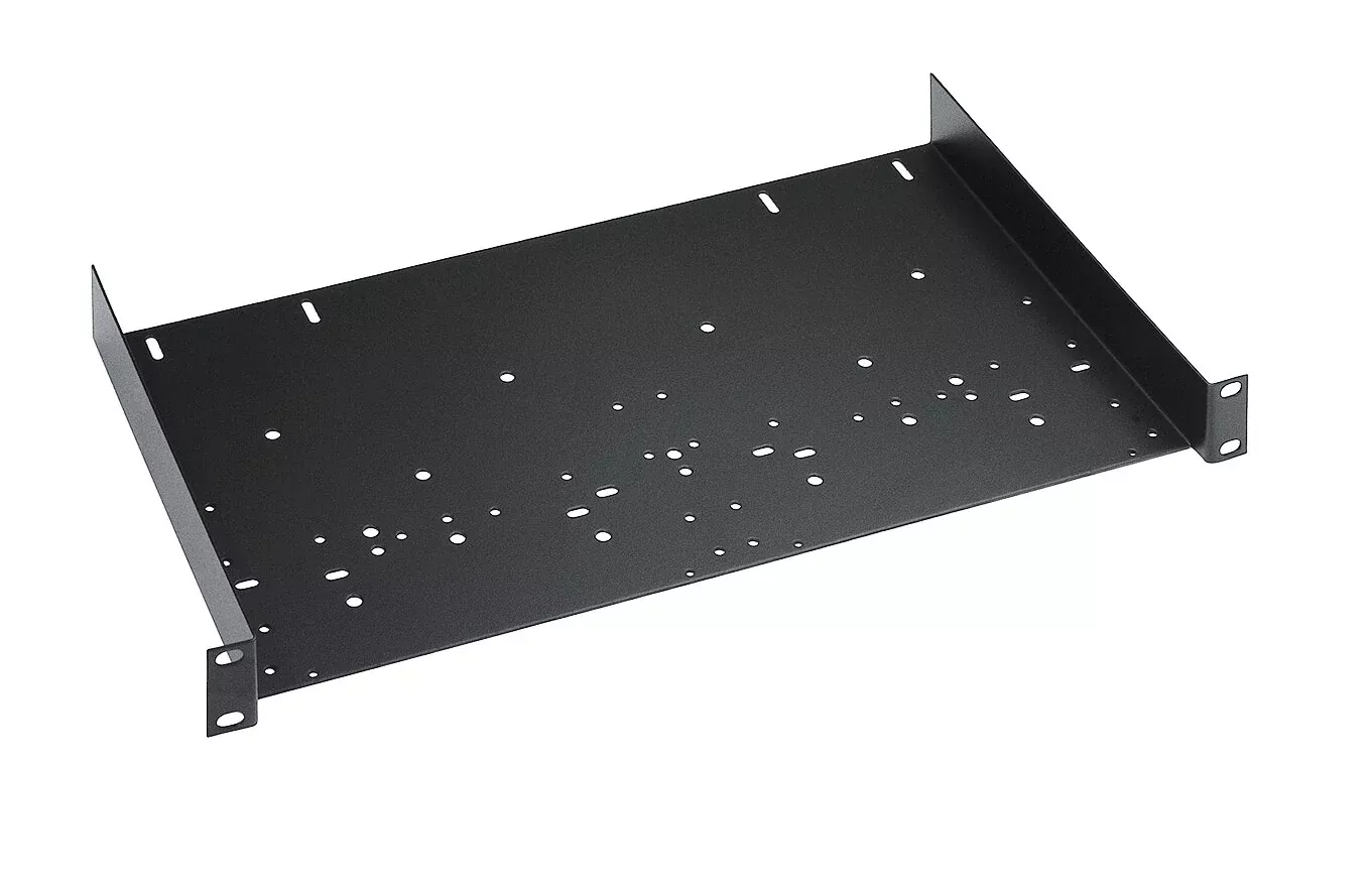 K&M 49035 Universal Rack Shelf, Black, Steel