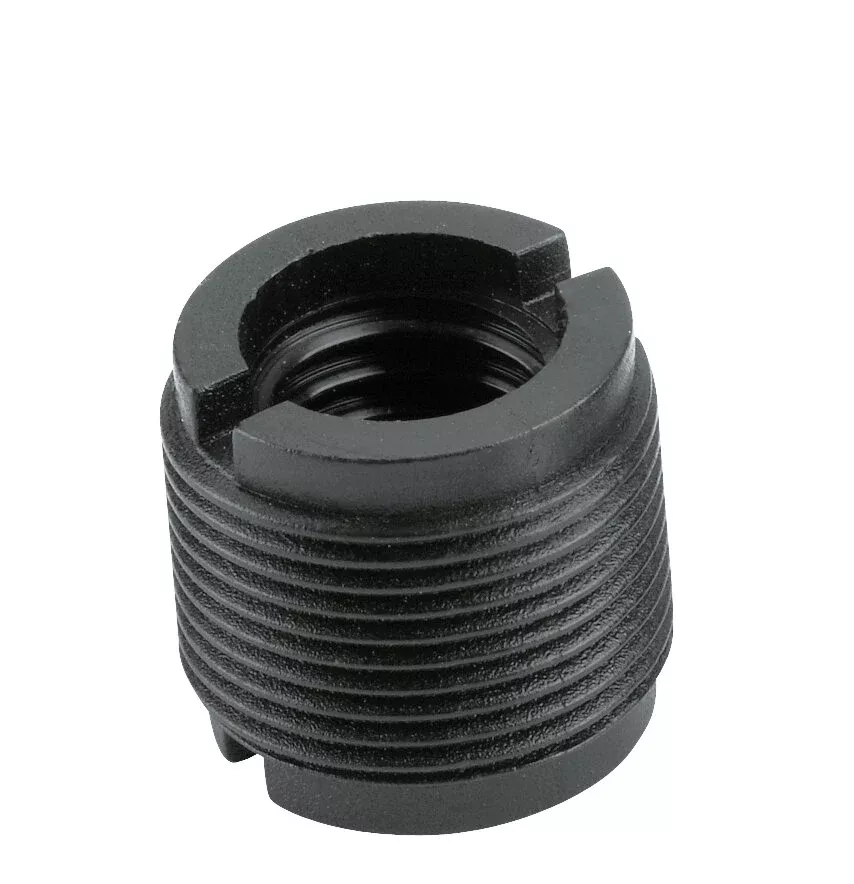 K&M 85040 Thread Adapter, Black, Plastic
