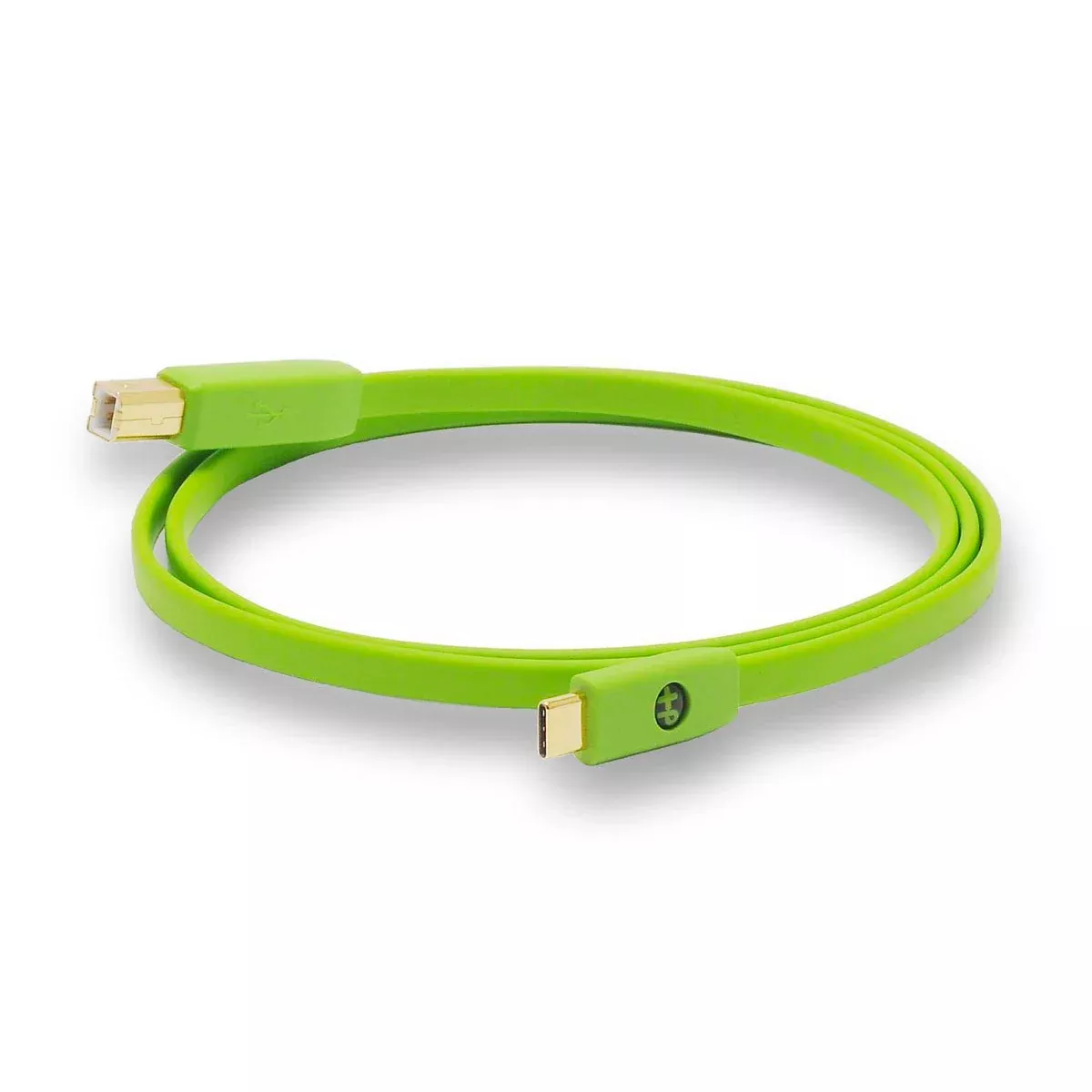 NEO Class B USB 2.0 C to B Flat Cable, .7m - Green