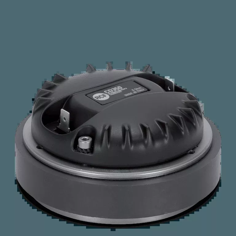 RCF CD350, 1" Exit Compression Driver, 50W RMS, 100W Program, 108 dB Sensitivity, 1200 Hz-20 kHz, Mylar Diaphragm, 8 Ohm