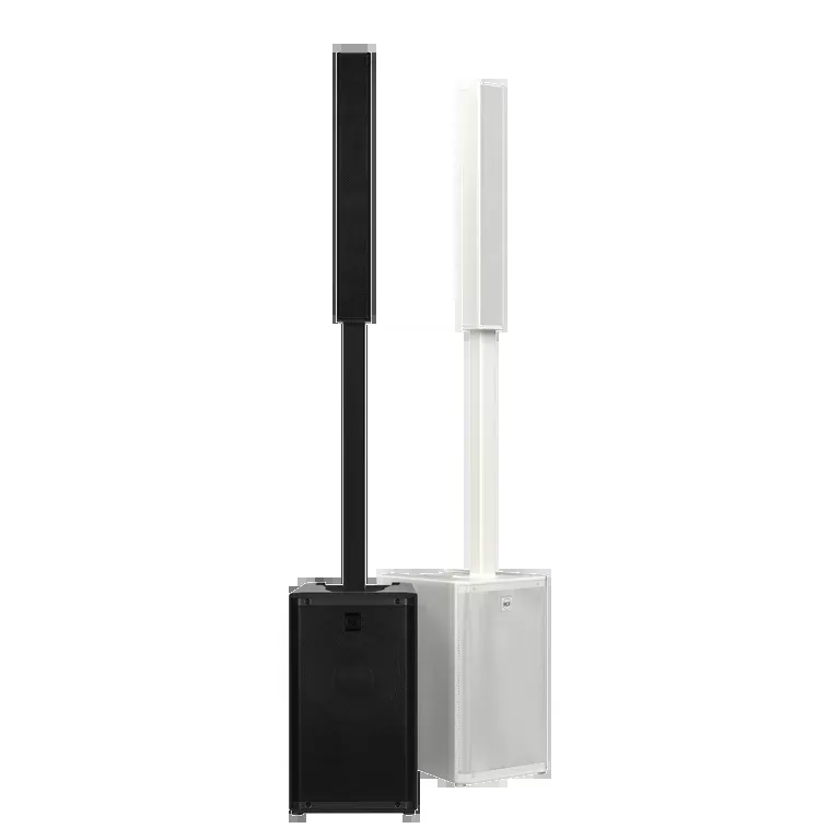 RCF EVOX-JMIX9-W, White Active 2100W Portable Three-Way Column Array with JMixRemote App Capability