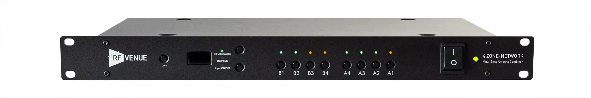 RF Venue 4ZONE Network 4ZONE-NETWORK, Networked 4 Zone Multi Zone Antenna Combiner for UHF Microphone Systems