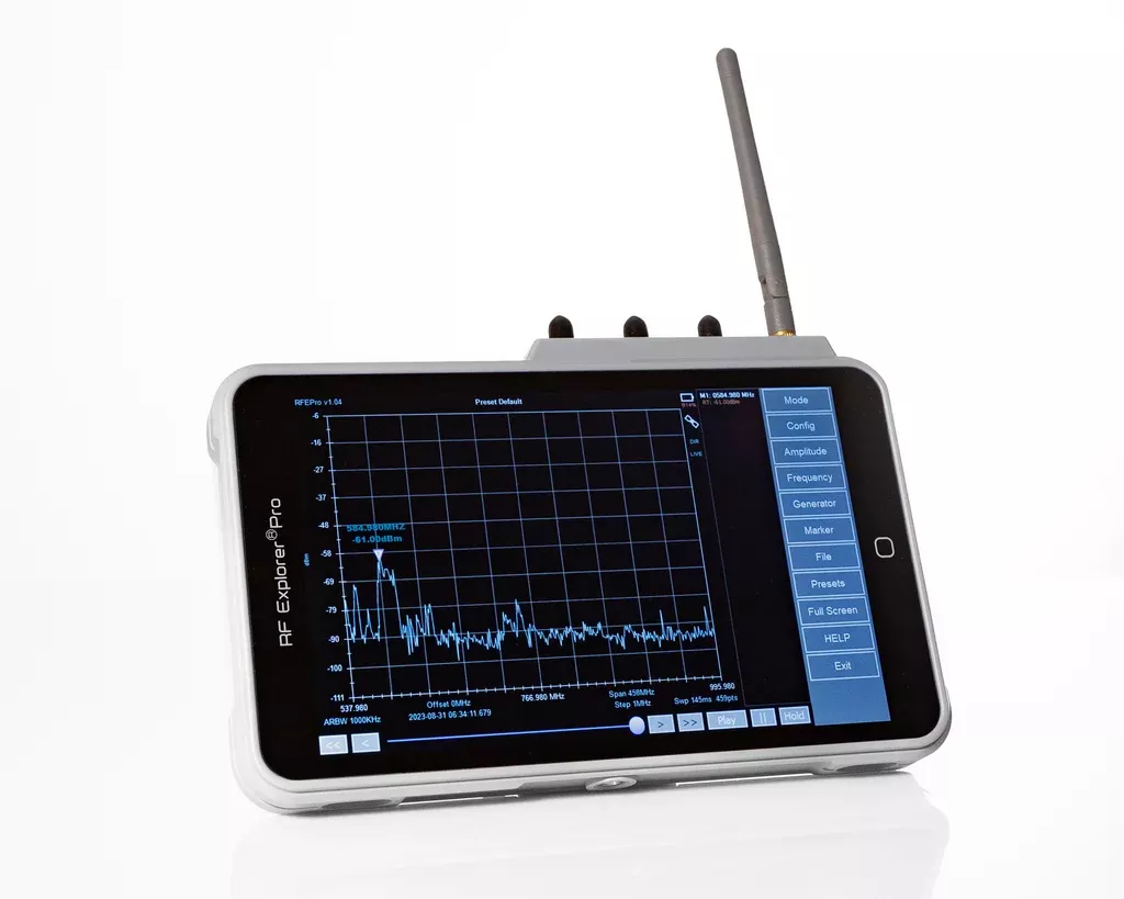 RF Venue RF Explorer Pro RF-EXPLORER-PRO, Handheld Touchscreen RF Spectrum Analyzer for Wireless Audio Coordination