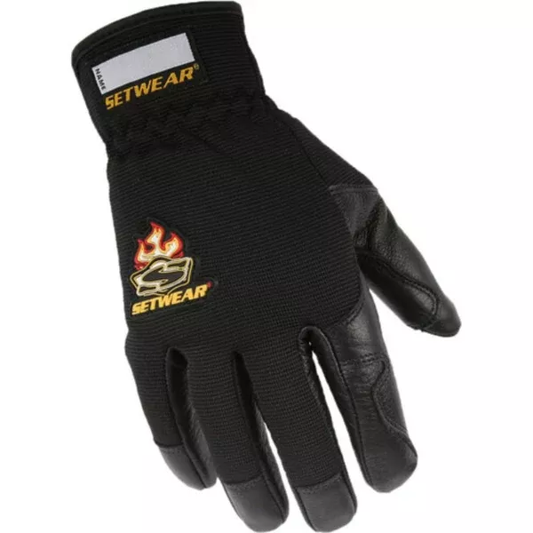 Setwear Pro Leather Gloves (Medium, Black)
