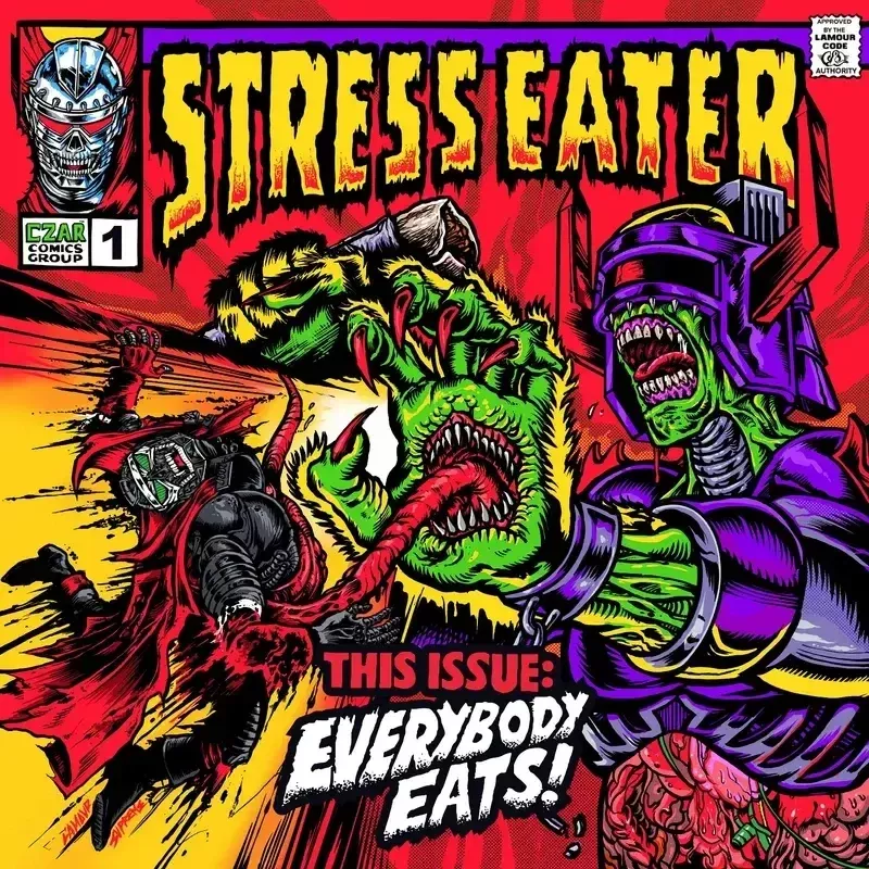 Stress Eater - Everybody Eats! [Clear Red Wave Vinyl]